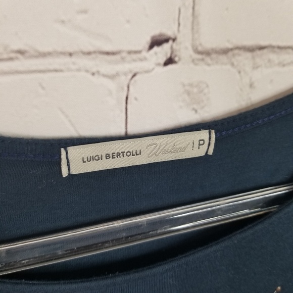 Luigi Bertolli weekend embelished cotton T shirt - Picture 3 of 7